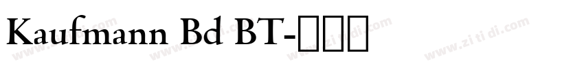 Kaufmann Bd BT字体转换